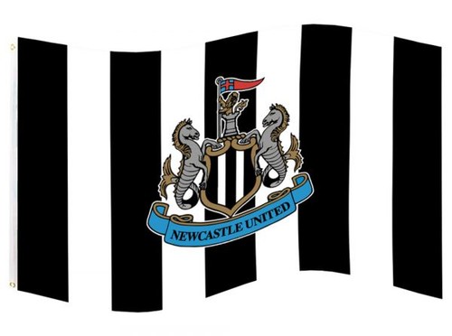 Newcastle united stripe flag - newcastle,