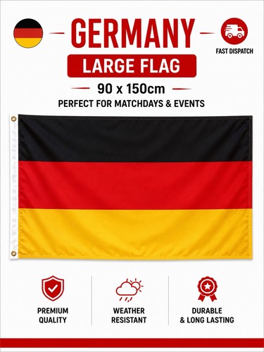 Germany flag 90x150cm large - 90x150cm,