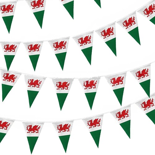 Wales triangle bunting - bunting, 10m