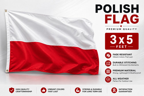 Large 5x3ft poland polish - large,